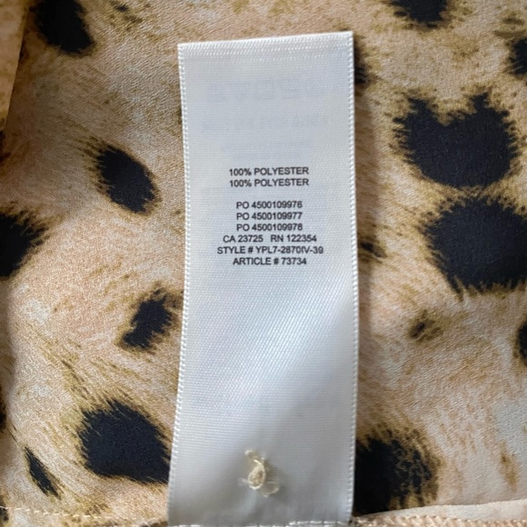 ARITZIA WILFRED Free Light Brown Leopard Print Long Sleeve Women's Blouse Size S - Picture 11 of 11